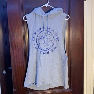 Gym Shark Sleeveless Grey Hoodie